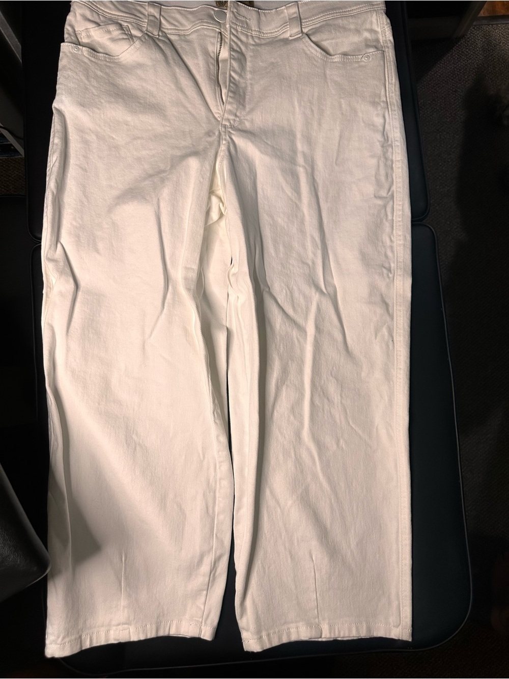 Democracy Straight Leg White Jeans
